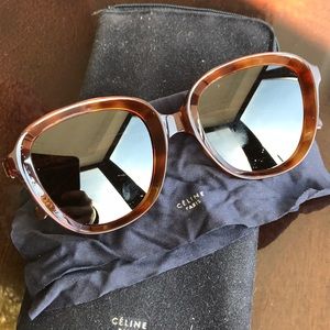 Wide Celine Ava tortoiseshell sunnies